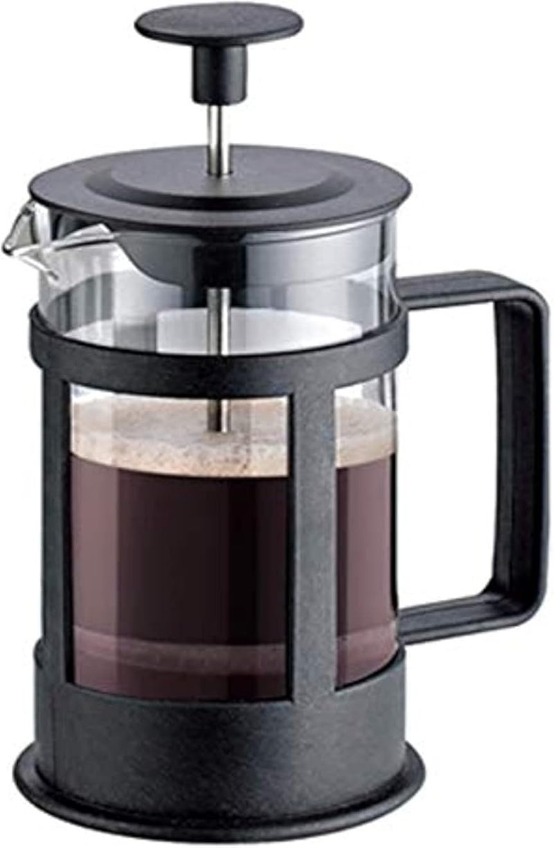 Bzocio french press coffee & tea maker 12oz, thickened borosilicate glass coffee press rust-free and dishwasher safe